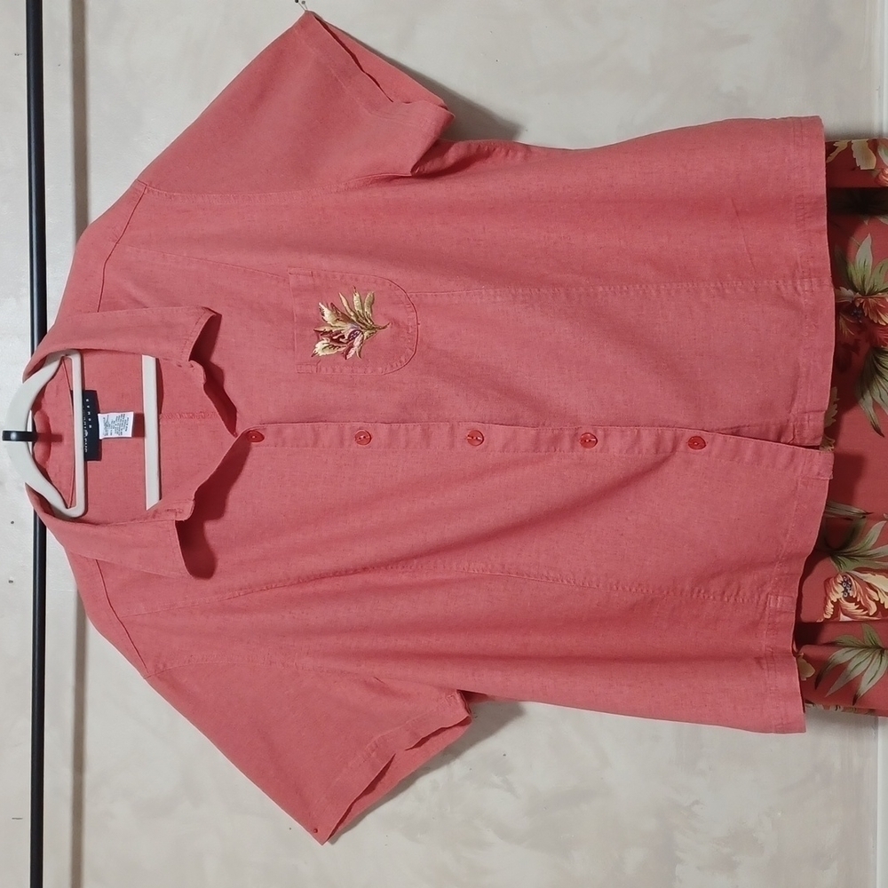 SAG HARBOR 2 PIECE OUTFIT SIZE 3X IN BEAUTIFUL CORAL PINK